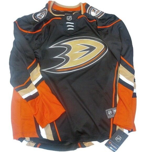 Fanatics Other - Fanatics NHL Anaheim Ducks Breakaway Jersey Mens Size XL Black Gold Orange